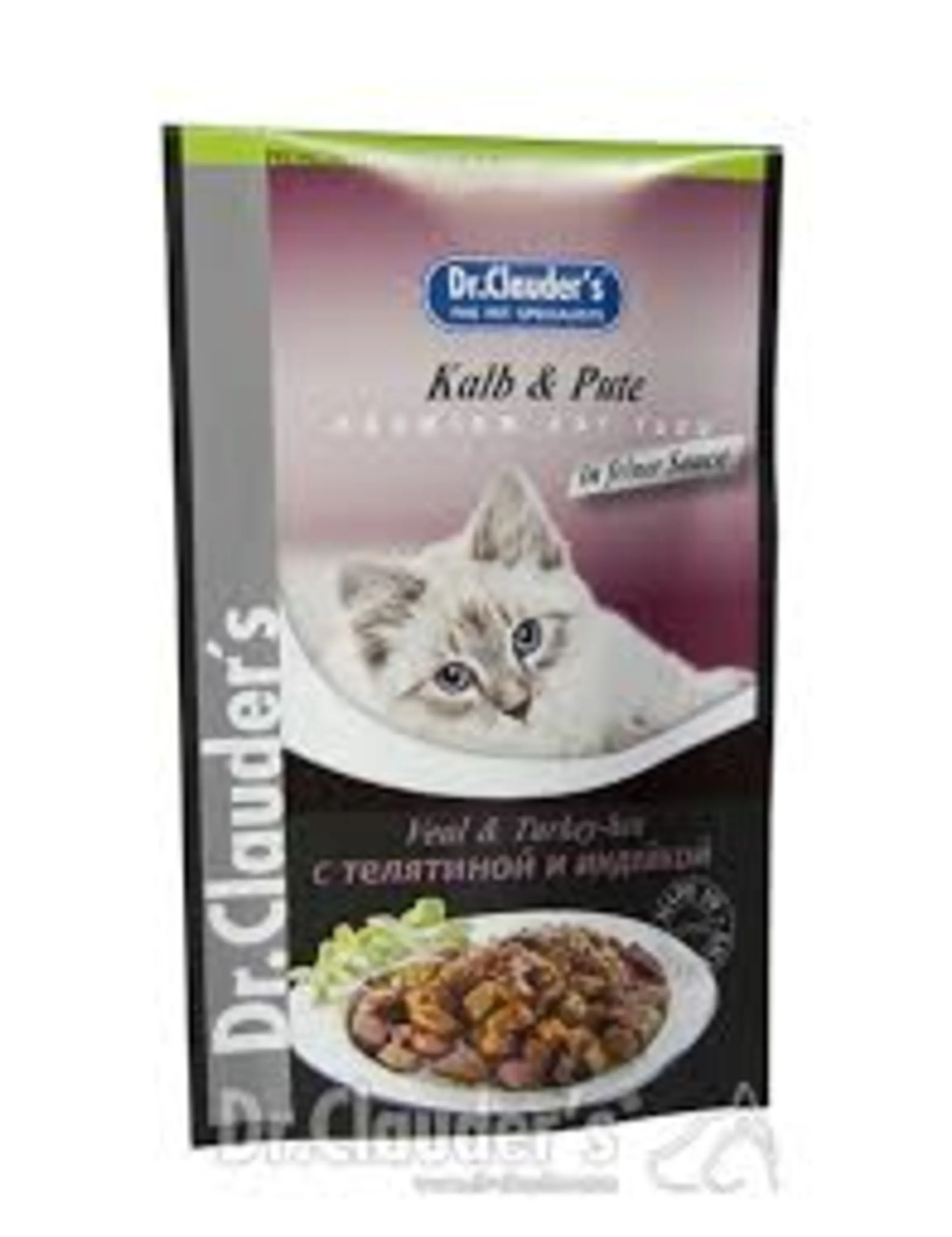 غذای پوچ گربه دکتر کلادرز مدل Veal & turkey-hen وزن 100 گرم غذای پوچ گربه دکتر کلادرز مدل Veal & turkey-hen وزن 100 گرم